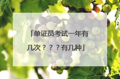 单证员考试一年有几次???有几种