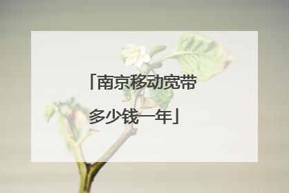 南京移动宽带多少钱一年