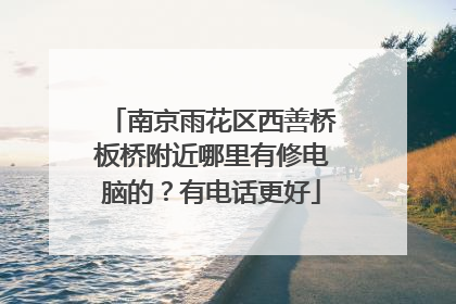 南京雨花区西善桥板桥附近哪里有修电脑的?有电话更好