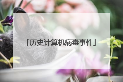 历史计算机病毒事件