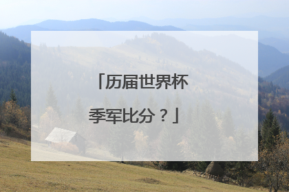 历届世界杯季军比分？
