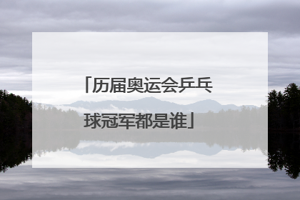 历届奥运会乒乓球冠军都是谁