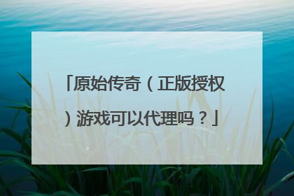 原始传奇(正版授权)游戏可以代理吗?