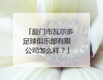 厦门市瓦尔多足球俱乐部有限公司怎么样？