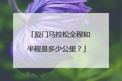 厦门马拉松全程和半程是多少公里?