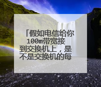 假如电信给你100m带宽接到交换机上,是不是交换机的每个端口都是100m?