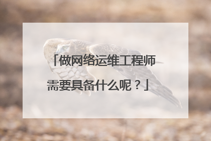 做网络运维工程师需要具备什么呢?