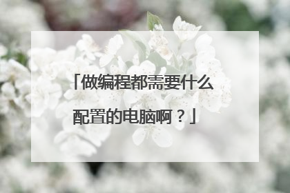 做编程都需要什么配置的电脑啊？