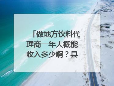 做地方饮料代理商一年大概能收入多少啊?县区级的。