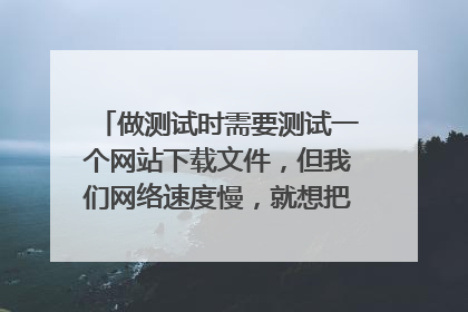 做测试时需要测试一个网站下载文件,但我们网络速度慢,就想把需要下载的文件放到局域网中的电脑