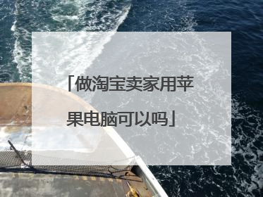 做淘宝卖家用苹果电脑可以吗