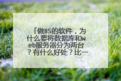 做BS的软件，为什么要将数据库和web服务器分为两台？有什么好处？比一台好到哪里了？