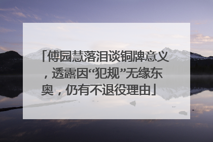 傅园慧落泪谈铜牌意义，透露因“犯规”无缘东奥，仍有不退役理由