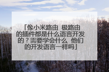 像小米路由 极路由 的插件都是什么语言开发的?需要学会什么 他们的开发语言一样吗