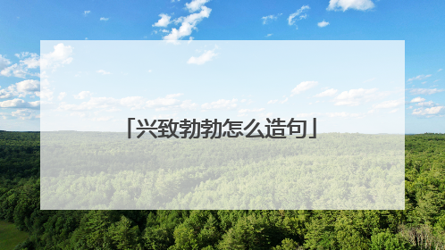 兴致勃勃怎么造句