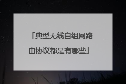 典型无线自组网路由协议都是有哪些
