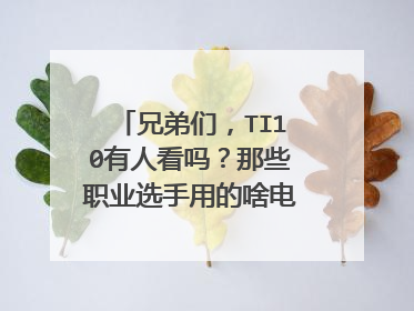 兄弟们,TI10有人看吗?那些职业选手用的啥电竞显示器啊?