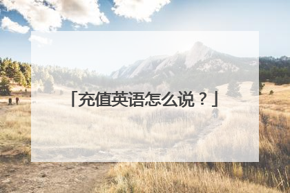 充值英语怎么说?