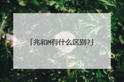 兆和M有什么区别?