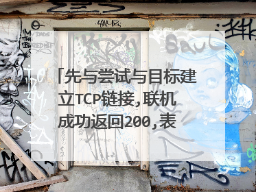 先与尝试与目标建立TCP链接,联机成功返回200,表示端口开放,反之404.端口不开放