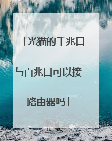 光猫的千兆口与百兆口可以接路由器吗