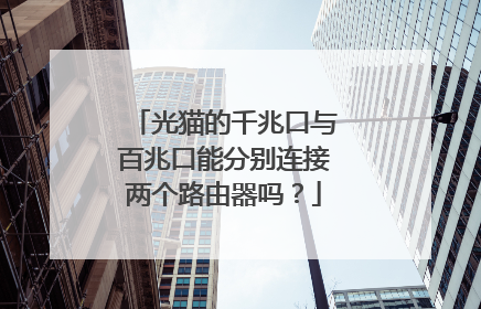 光猫的千兆口与百兆口能分别连接两个路由器吗?