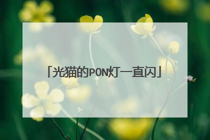 光猫的PON灯一直闪