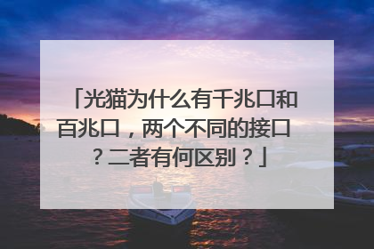光猫为什么有千兆口和百兆口，两个不同的接口？二者有何区别？