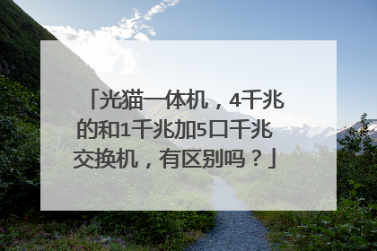 光猫一体机，4千兆的和1千兆加5口千兆交换机，有区别吗？