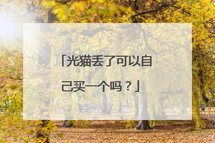 光猫丢了可以自己买一个吗?