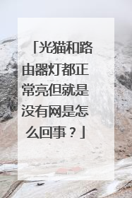 光猫和路由器灯都正常亮但就是没有网是怎么回事？