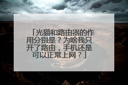光猫和路由器的作用分别是？为啥我只开了路由，手机还是可以正常上网？