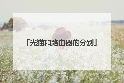 光猫和路由器的分别