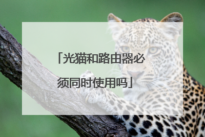 光猫和路由器必须同时使用吗