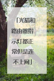光猫和路由器指示灯都正常但是连不上网