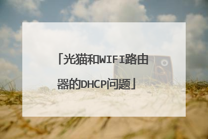 光猫和WIFI路由器的DHCP问题