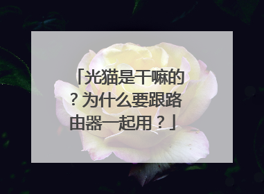 光猫是干嘛的?为什么要跟路由器一起用?
