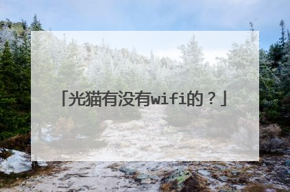 光猫有没有wifi的？