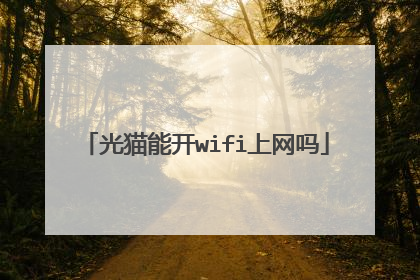 光猫能开wifi上网吗