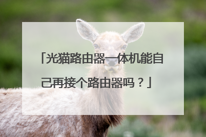光猫路由器一体机能自己再接个路由器吗？