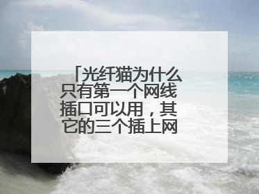 光纤猫为什么只有第一个网线插口可以用，其它的三个插上网线没用呢。