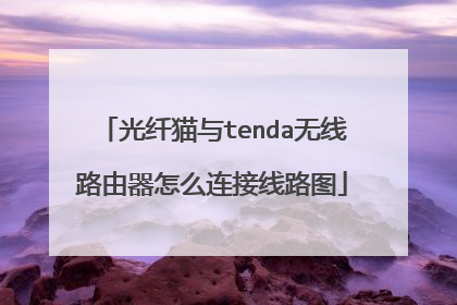 光纤猫与tenda无线路由器怎么连接线路图