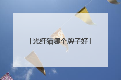 光纤猫哪个牌子好