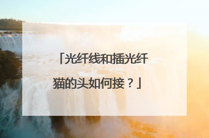 光纤线和插光纤猫的头如何接？