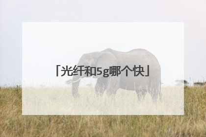 光纤和5g哪个快