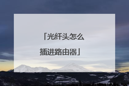 光纤头怎么插进路由器