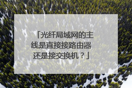 光纤局域网的主线是直接接路由器还是接交换机？