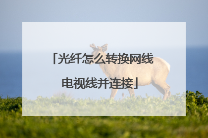光纤怎么转换网线 电视线并连接
