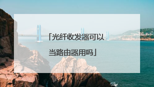 光纤收发器可以当路由器用吗