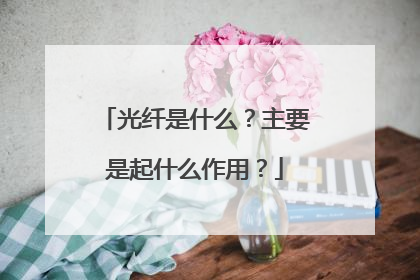 光纤是什么？主要是起什么作用？
